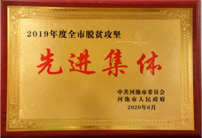 2019年度河池市脫貧攻堅先進(jìn)集體